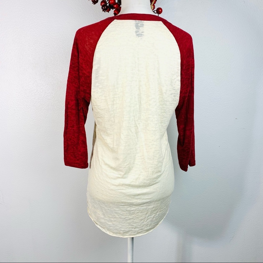Santa Claus is Coming to town boutique bling burn out baseball tee medium - Picture 8 of 15